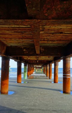 Charleston Güney Carolina yakınlarındaki Folly Sahil İskelesi                                