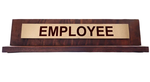 Employee name plate — Stock Photo, Image