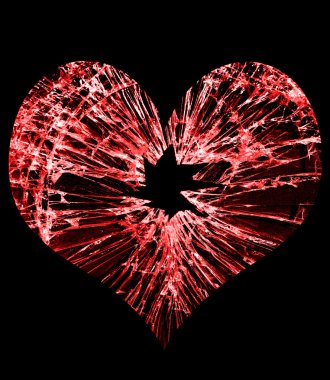 broken glass heart