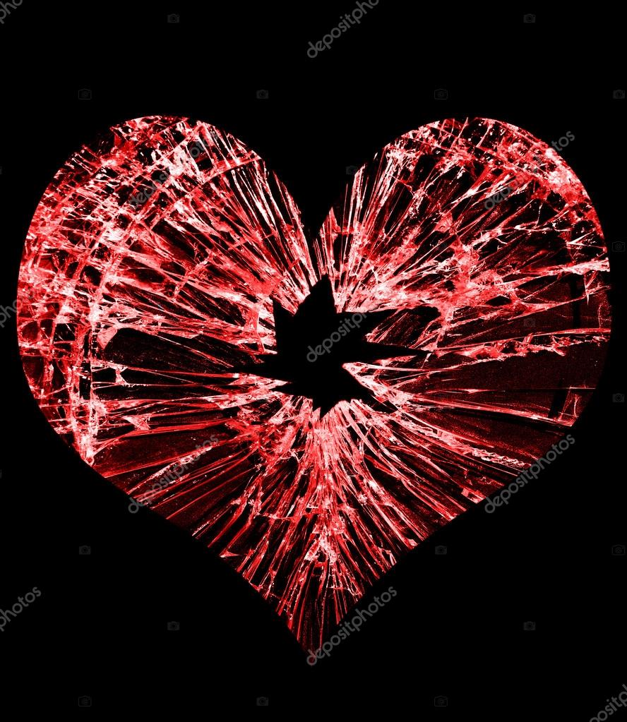 Broken glass heart Stock Photo by ©zimmytws 58734985