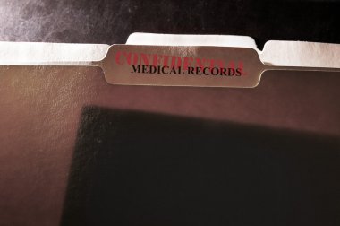 Confidential records folder clipart