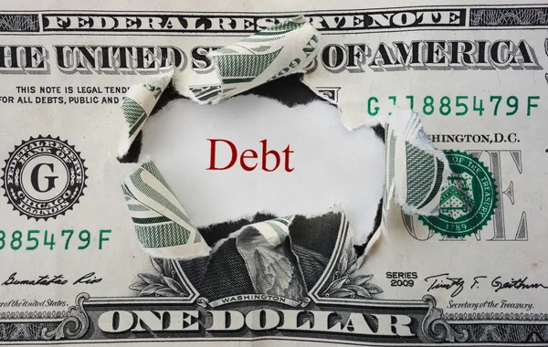 红色的债务 — 图库照片