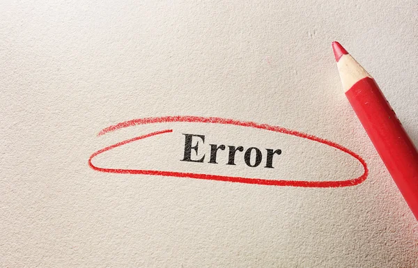 Red circle error — Stock Photo, Image