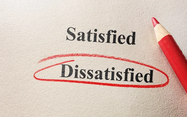 Dissatisfied red circle — Stock Photo, Image