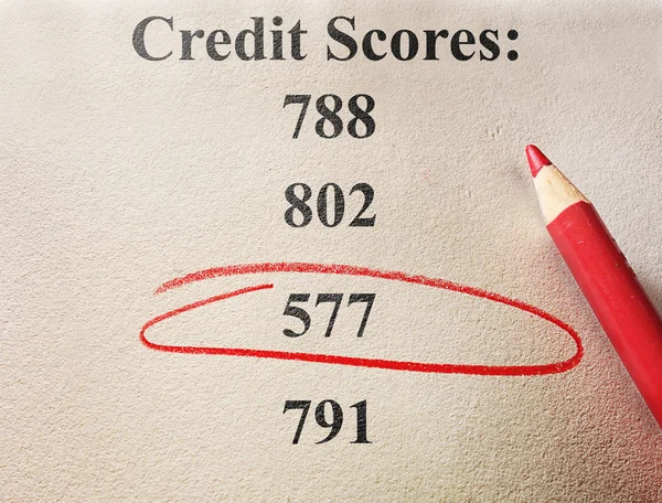 Bad credit red circle — Stock Photo, Image