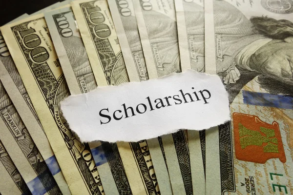 Scholarship paper note — Stock Photo, Image