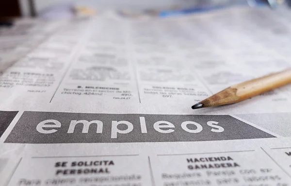 Spanish help wanted section — Stock Photo, Image