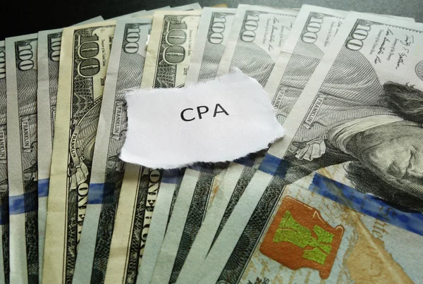 Деньги CPA — стоковое фото