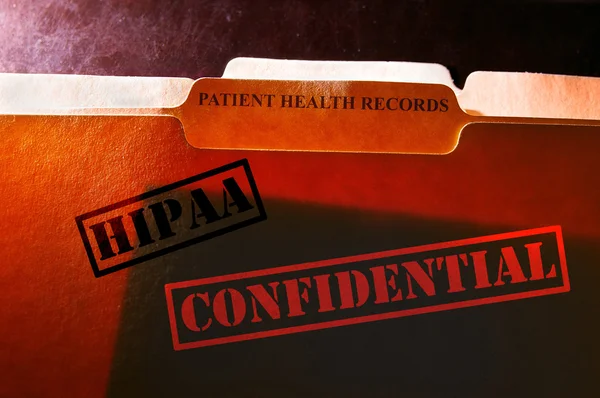 Confidential Health records folders — Stock Photo, Image