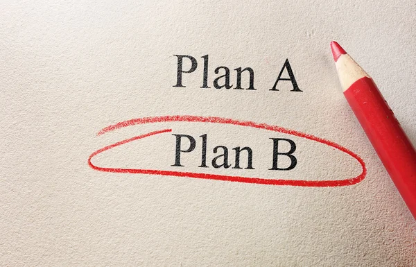Plan b koncept — Stockfoto