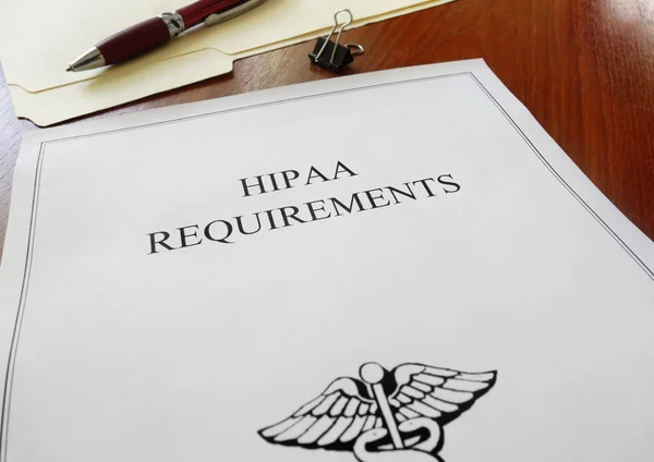 HIPAA wymagania — Zdjęcie stockowe