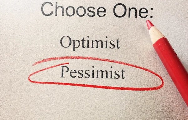 Pessimist survey circle — Stock Photo, Image