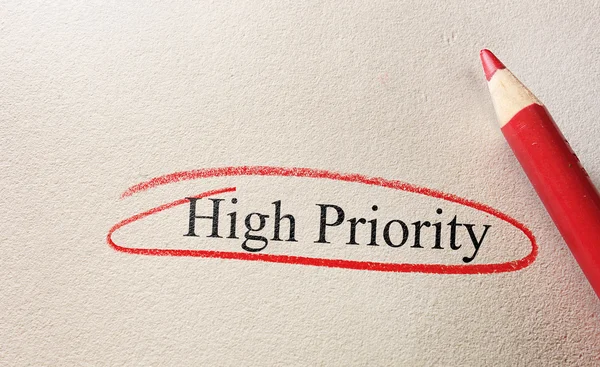 High Priority red circle — Stock Photo, Image