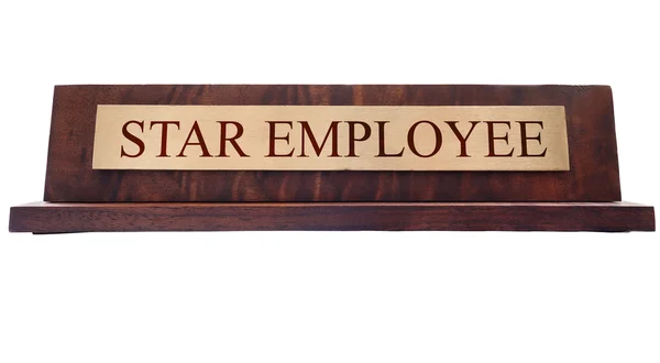 Star Employee name plate — Stock Photo, Image