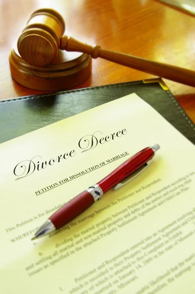 Documento del decreto de divorcio — Foto de Stock