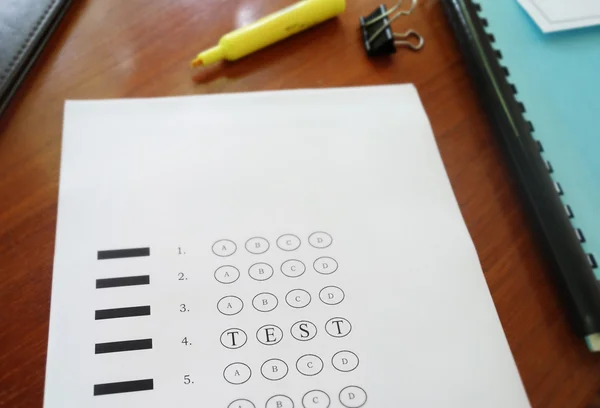 Multiple choice test — Stock Photo, Image