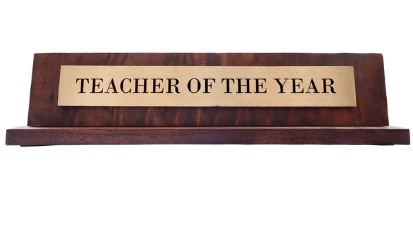 Teacher name plate — Stock Photo, Image