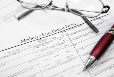 Medicare enrollment form clipart