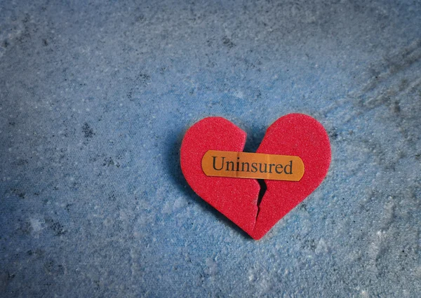 Uninsured heart — Stock Photo, Image