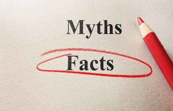 Fakten oder Mythen — Stockfoto