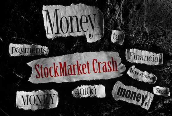 Обвал фондового рынка — стоковое фото