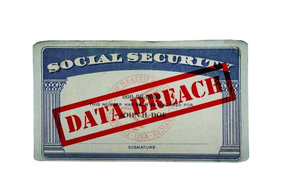 Data breach ID card — Stock Photo, Image