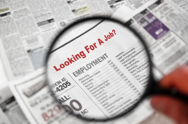 Newspaper Job Search — Stock Photo, Image