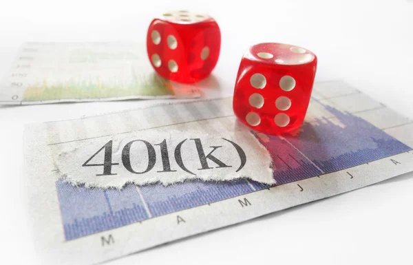 401k dice — Stock Photo, Image