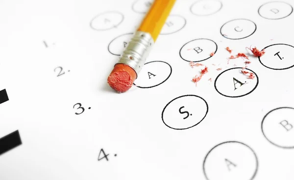 SAT multiple choice exam — Stock Photo, Image