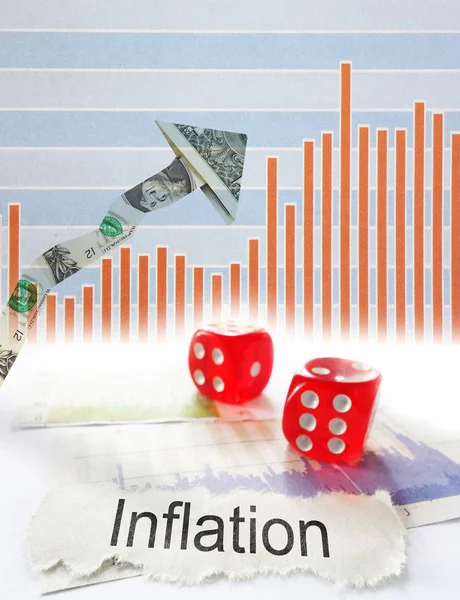 Inflation up arrow — Stock Photo, Image