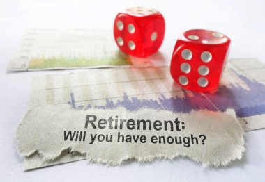 Retirement savings concept clipart