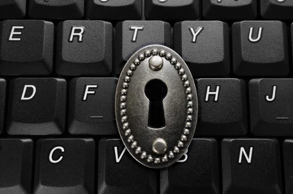 Lock on keyboard — Stock Photo, Image