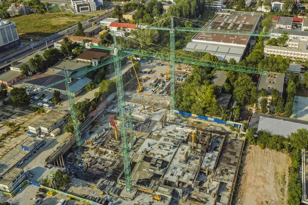 Construction site in Bucharest, Romania — Stock Photo, Image