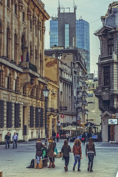 Bucarest centro città scena — Foto Stock