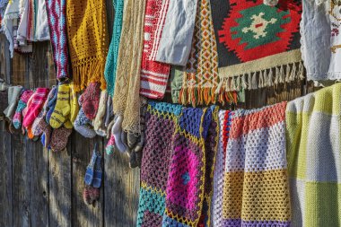 Geleneksel hancraft kumaşları tığ işi