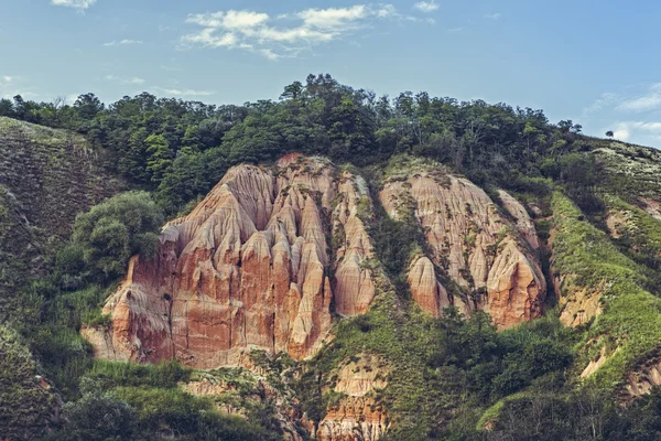 Unique reddish sandstone cliffs — Stock Photo, Image