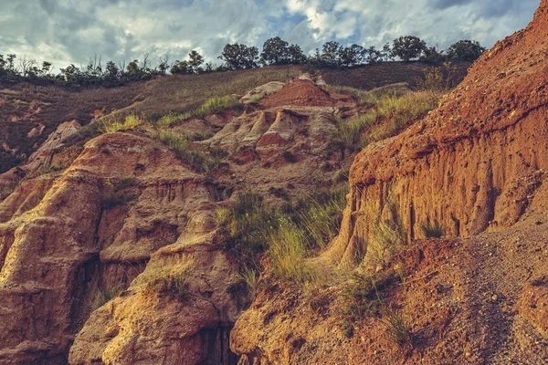 Unique reddish sandstone cliffs — Stock Photo, Image