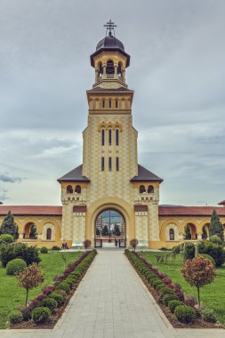 Taç giyme töreni katedral çan kulesi, Alba Iulia, Romanya