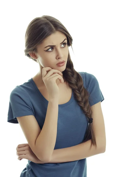 Thoughtful young lady — Stock Photo, Image