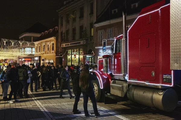 Natale Coca-Cola camion — Foto Stock