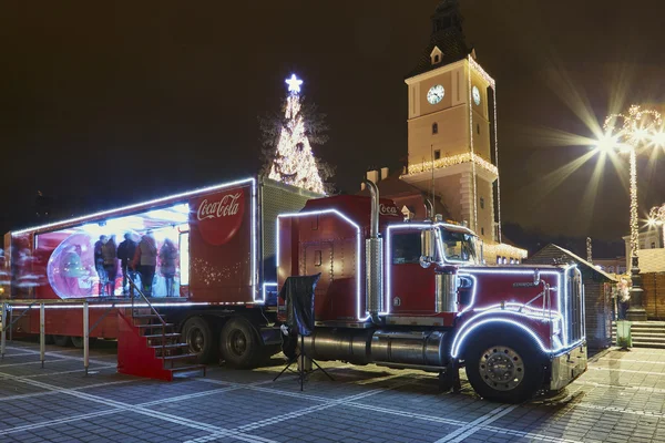 Natale Coca-Cola camion — Foto Stock