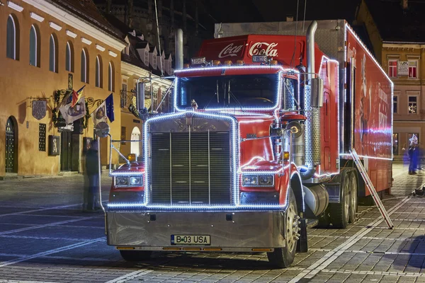 Natale Coca-Cola camion — Foto Stock