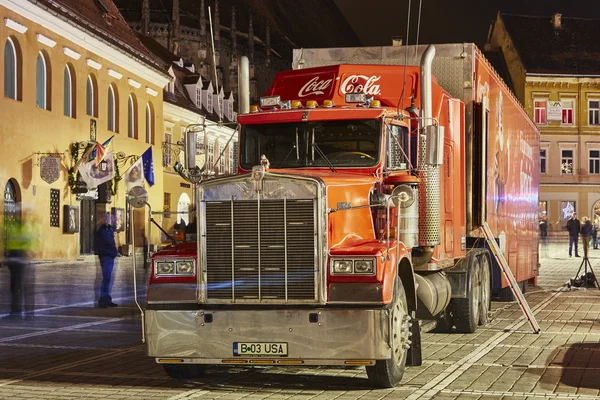 Natale Coca-Cola camion — Foto Stock