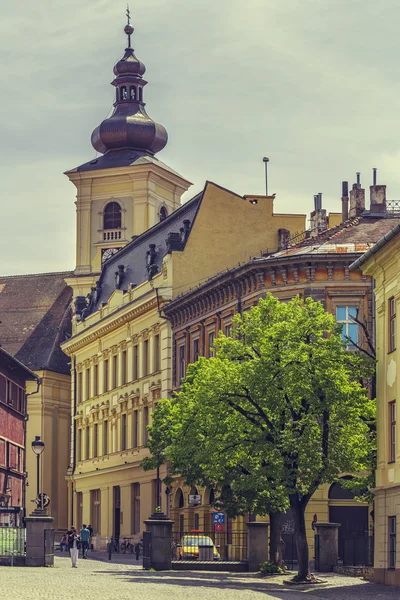 Na placu Huet, Sibiu, Rumunia — Zdjęcie stockowe