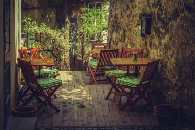 Ev gibi açık kafe Teras