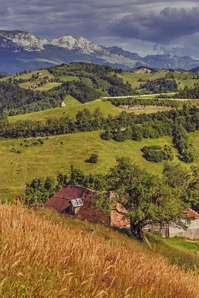 Rumuńskiego krajobrazu wiejskiego — Zdjęcie stockowe