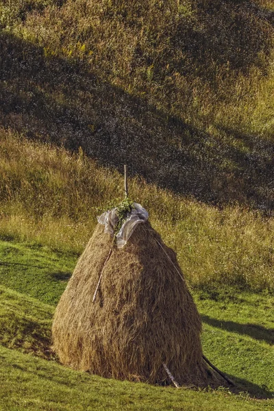 Traditional Romanian haystack — Stock Photo, Image