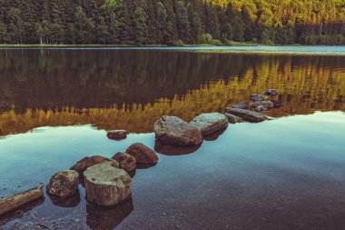 Peacefull göl manzara