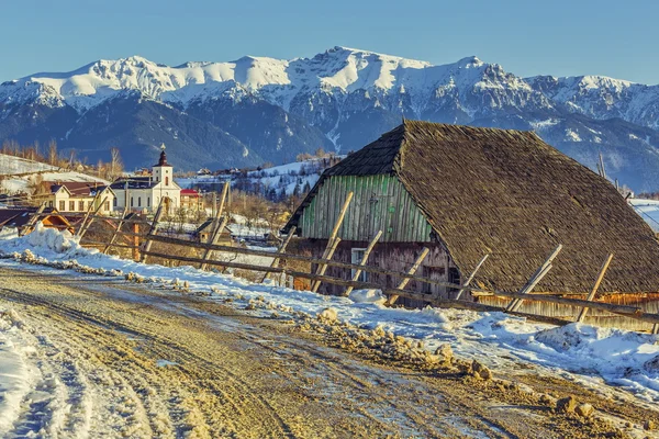 Peisaj rural de iarnă — Fotografie, imagine de stoc