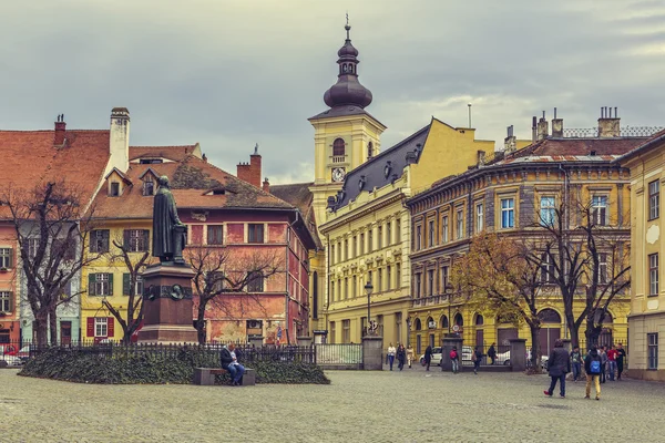 Huet Square, Sibiu, Roemenië — Stockfoto